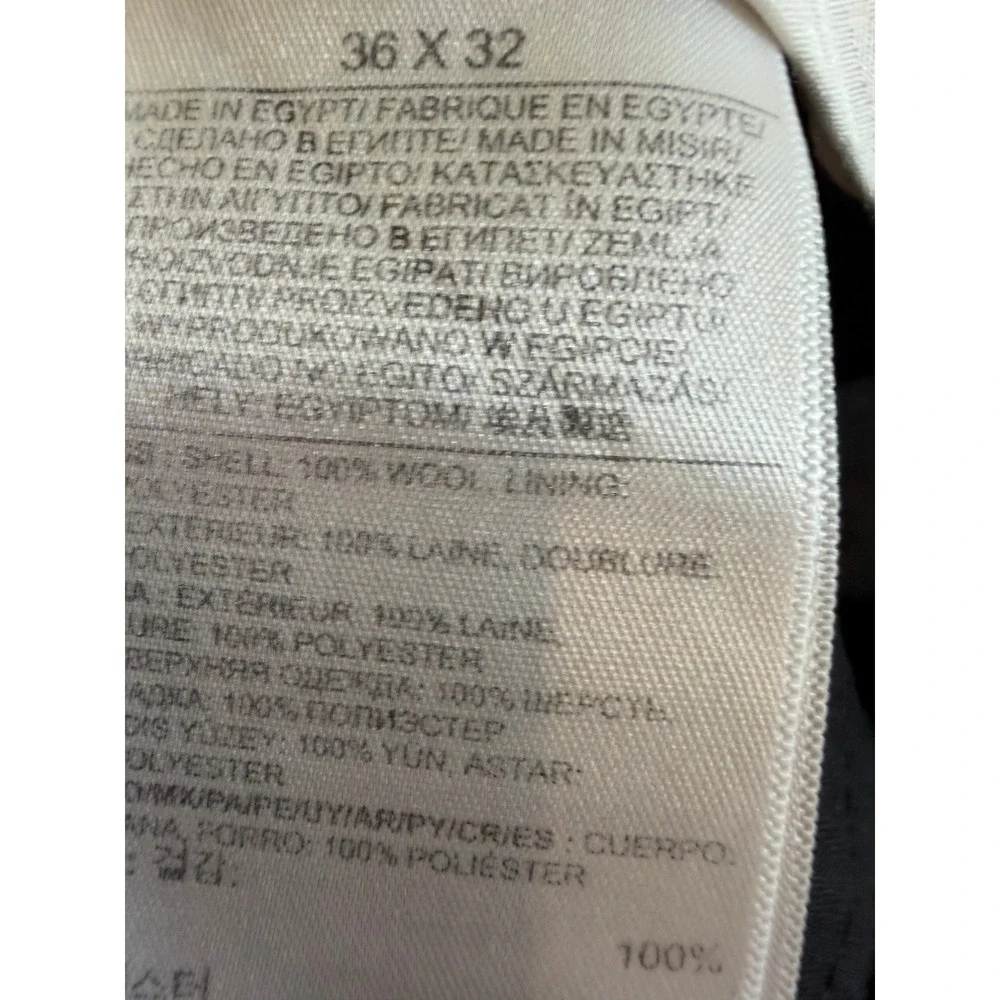 Banana Republic Mens 36x32 Tailored Slim Fit Grey 100% Wool Dress Pants Trousers
